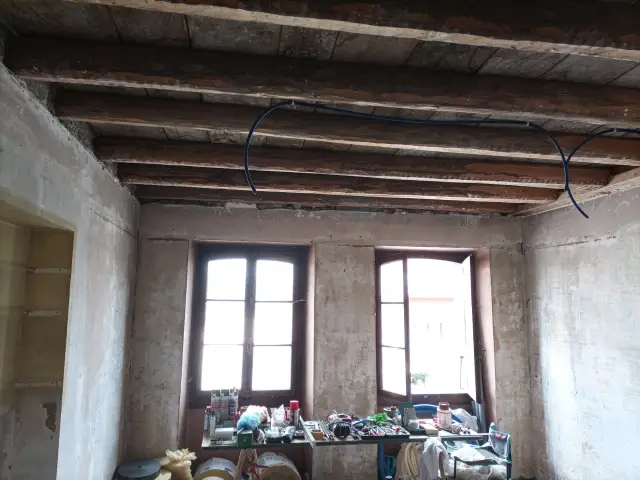 Attente pour spots dans le salon — Rénovation d'un appartement, Bons en Chablais — Pral'Elec électricien