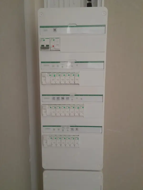 Tableau repéré — Électricité complète d'une maison neuve, Haute-Savoie — Pral'Elec électricien