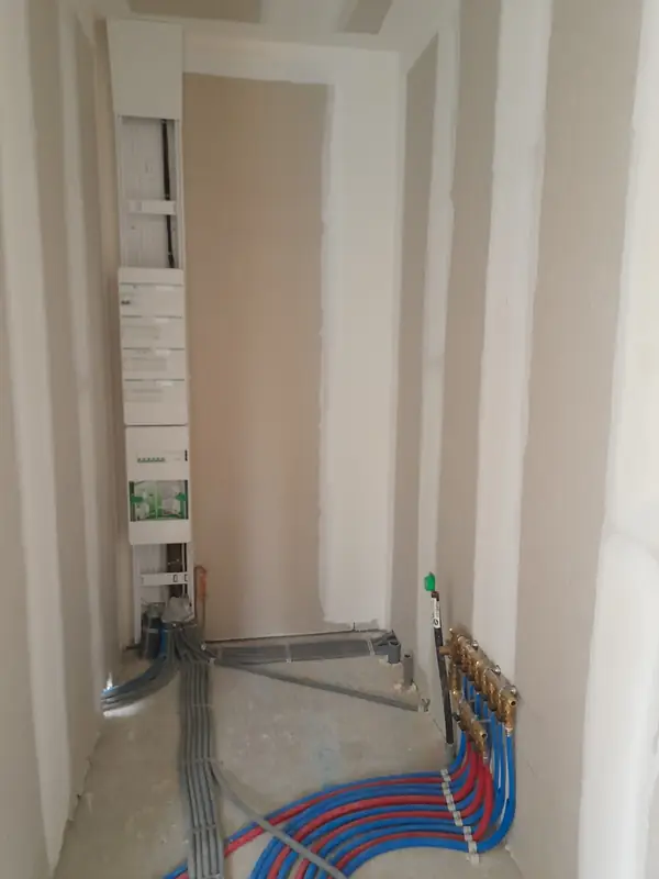 Départs vers les pièces — Électricité complète d'une maison neuve, Haute-Savoie — Pral'Elec électricien